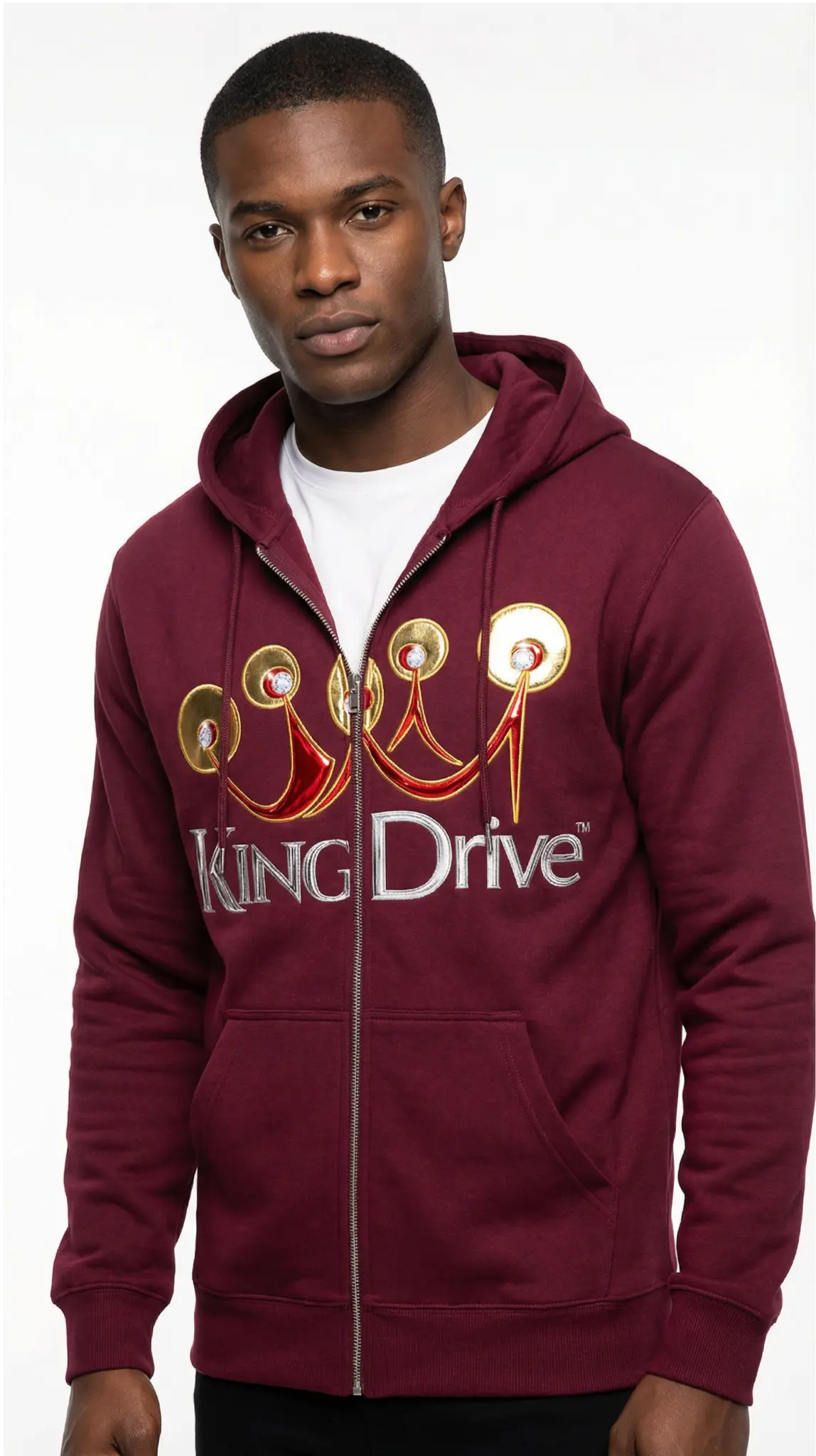 KINGDRIVE Burgundy Hoodie